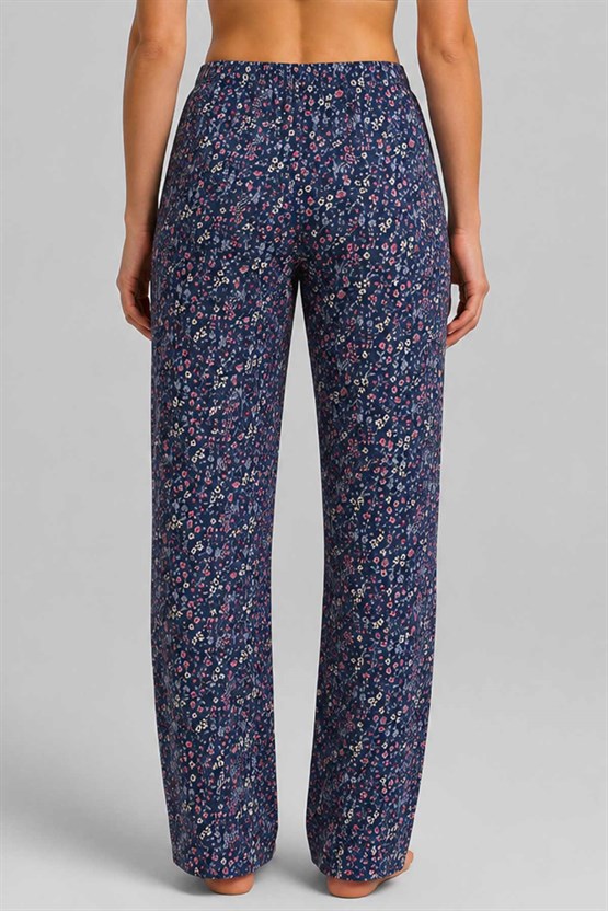 Mısırlı Kadın Viskon Alt Pijama İndigo