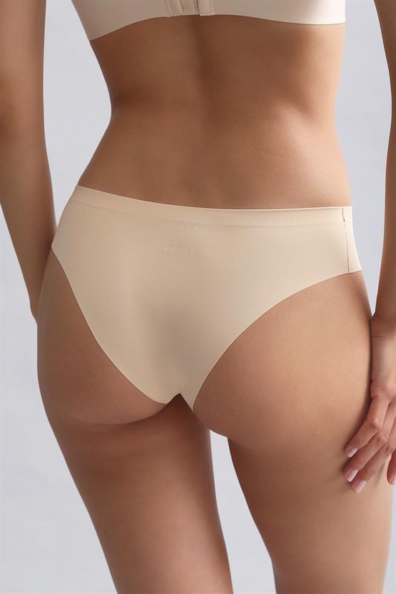 Mısırlı Lazer Kesim Görünmez Slip Külot Ten