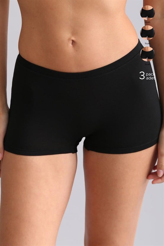 Mısırlı Modal by TENCEL ANNA Boxer Külot Siyah