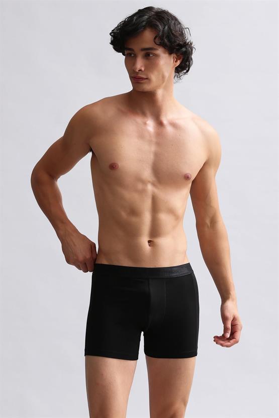 Mısırlı Modal by TENCEL Compact Cotton Klasik Boxer Siyah