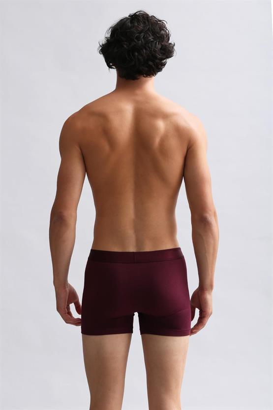 Mısırlı Modal by TENCEL Compact Cotton Klasik Boxer Bordo