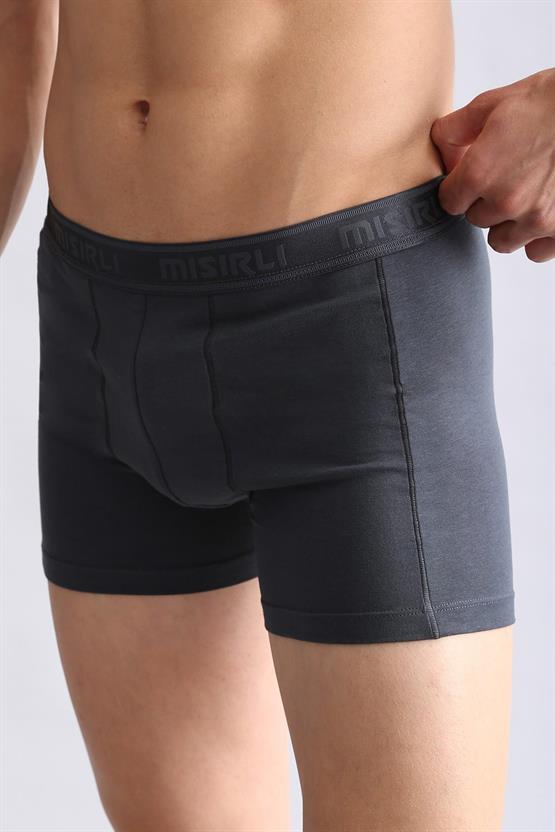Mısırlı Modal by TENCEL Compact Cotton Klasik Boxer Antrasit