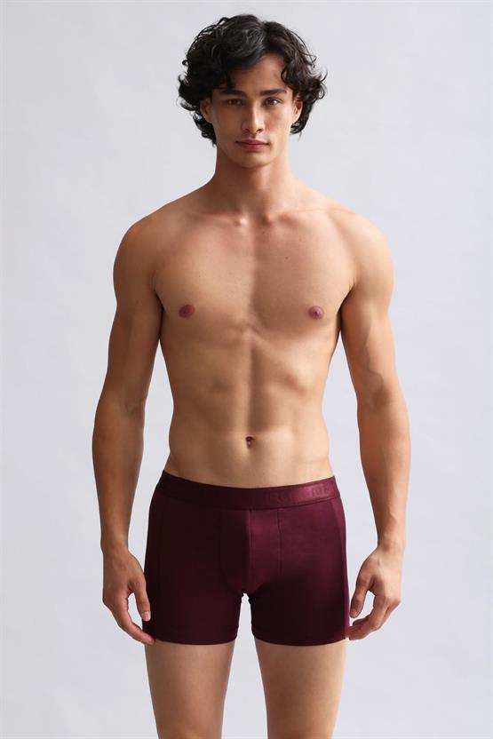 Mısırlı Modal by TENCEL Compact Cotton Klasik Boxer Bordo