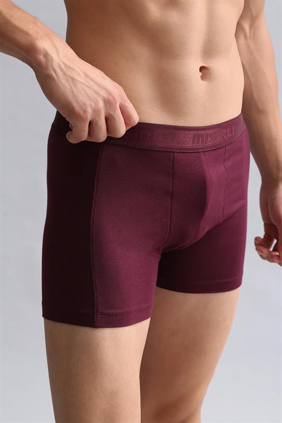 Mısırlı Modal by TENCEL Compact Cotton Klasik Boxer Bordo