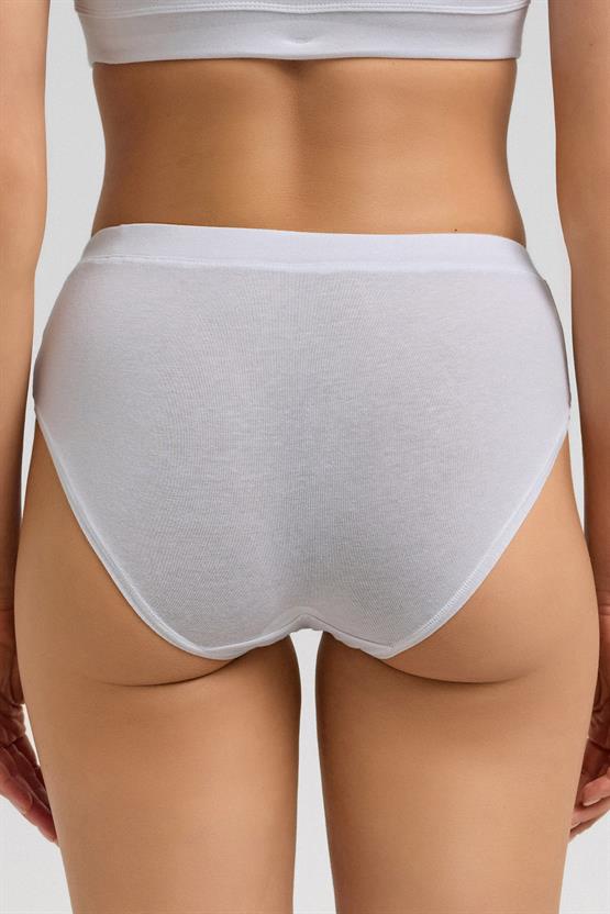 Mısırlı Modal by TENCEL HERA Brief Gizli Lastikli 3lü Slip Külot Beyaz