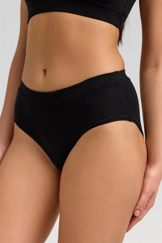Mısırlı Modal by TENCEL HERA Brief Gizli Lastikli 3lü Slip Külot Siyah