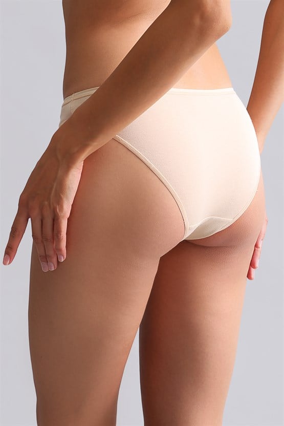 Mısırlı Modal by TENCEL HERA Brief İnce Lastikli 3lü Slip Külot Ten