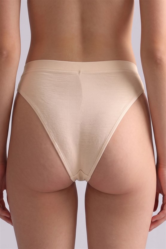 Mısırlı Modal by TENCEL HERA Gizli Lastikli Brazillian 3lü Külot Ten Rengi