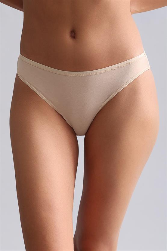 Mısırlı Modal by TENCEL HERA İnce Lastikli 3lü Brazillian Külot Siyah-Beyaz-Ten