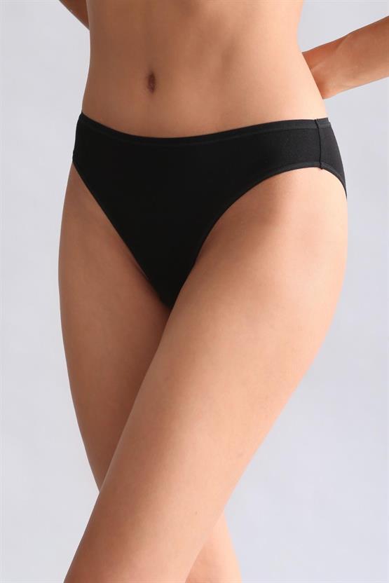 Mısırlı Modal by TENCEL HERA İnce Lastikli 3lü Brazillian Külot Siyah