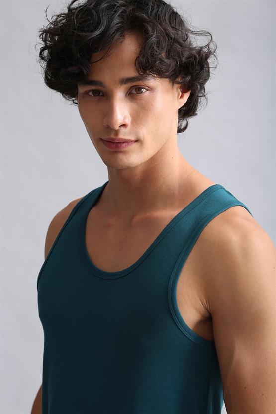 Mısırlı Modal by TENCEL HERCULES Slim Fit Basic Atlet Fit Green