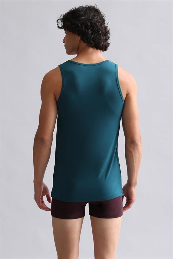 Mısırlı Modal by TENCEL HERCULES Slim Fit Basic Atlet Fit Green