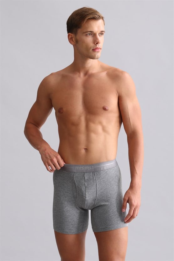 Mısırlı Modal by TENCEL SPARTACUS PLUS PERFORMANCE Long Boxer Gri Melanj