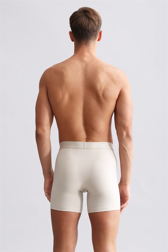 Mısırlı Modal by TENCEL SPARTACUS PLUS PERFORMANCE Long Boxer Toprak Bej