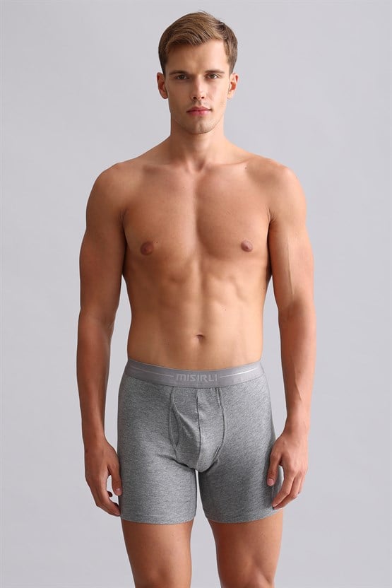 Mısırlı Modal by TENCEL SPARTACUS PLUS PERFORMANCE Long Boxer Gri Melanj