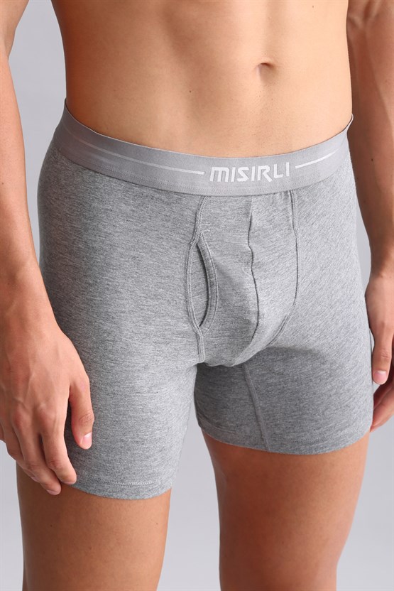 Mısırlı Modal by TENCEL SPARTACUS PLUS PERFORMANCE Long Boxer Gri Melanj