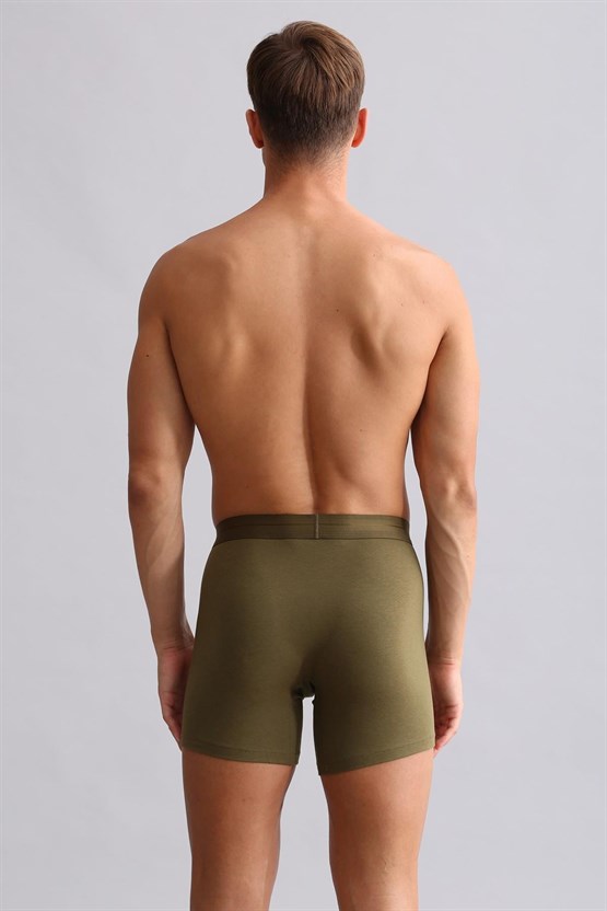 Mısırlı Modal by TENCEL SPARTACUS PLUS PERFORMANCE Long Boxer Koyu Haki