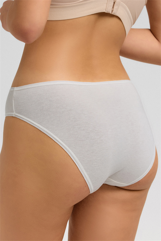 Kadın Mısırlı Modal Slip Külot Ekru