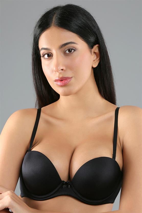 Mısırlı New Bra B Cup Extra Push Up Basic Sütyen Siyah