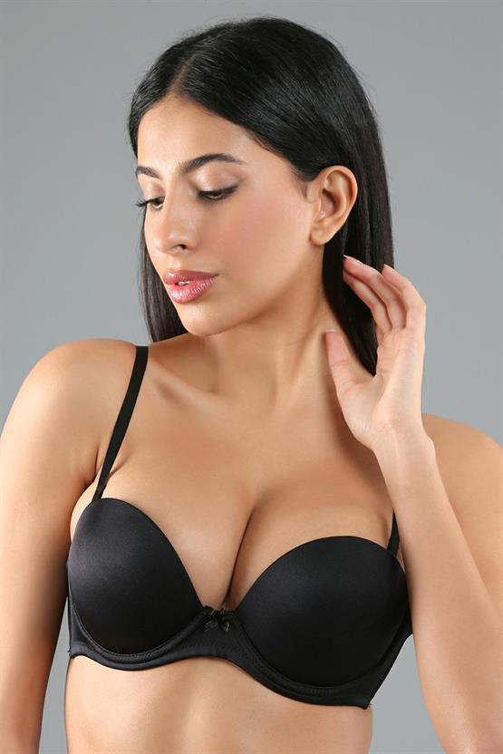 Mısırlı New Bra B Cup Extra Push Up Basic Sütyen Siyah