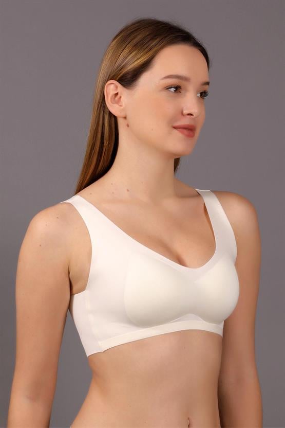 Mısırlı New Bra Desteksiz Hayalet Bralet Sütyen Ekru