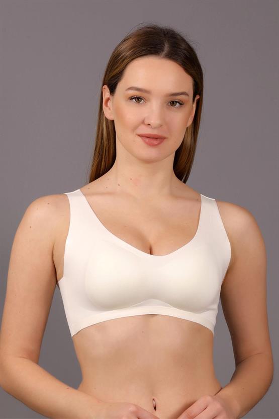 Mısırlı New Bra Desteksiz Hayalet Bralet Sütyen Ekru
