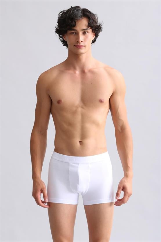Mısırlı ORGANIC Pamuklu Compact Cotton Klasik Boxer Beyaz