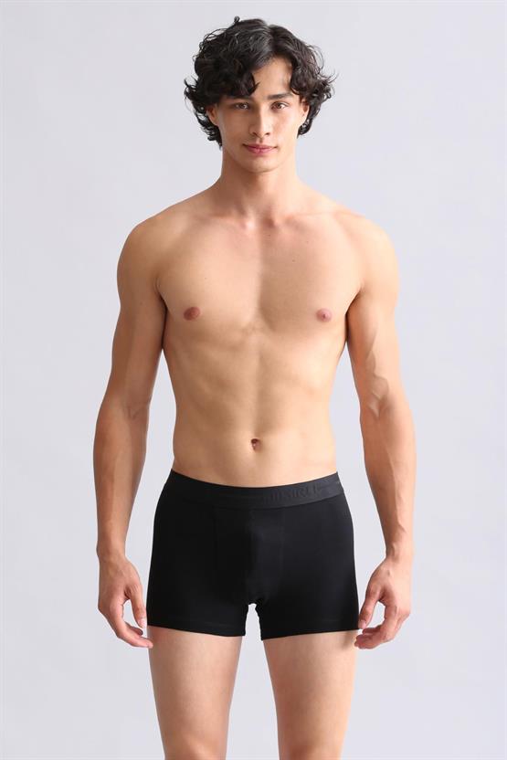 Mısırlı ORGANIC Pamuklu Compact Cotton Klasik Boxer Siyah