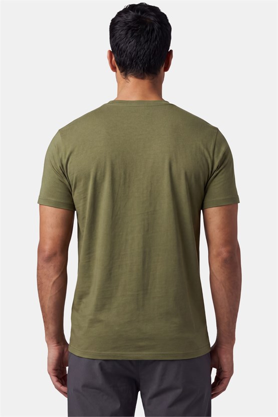 Mısırlı ORGANIC Pamuklu HERCULES Slim Fit Bisiklet Yaka Fanila Haki