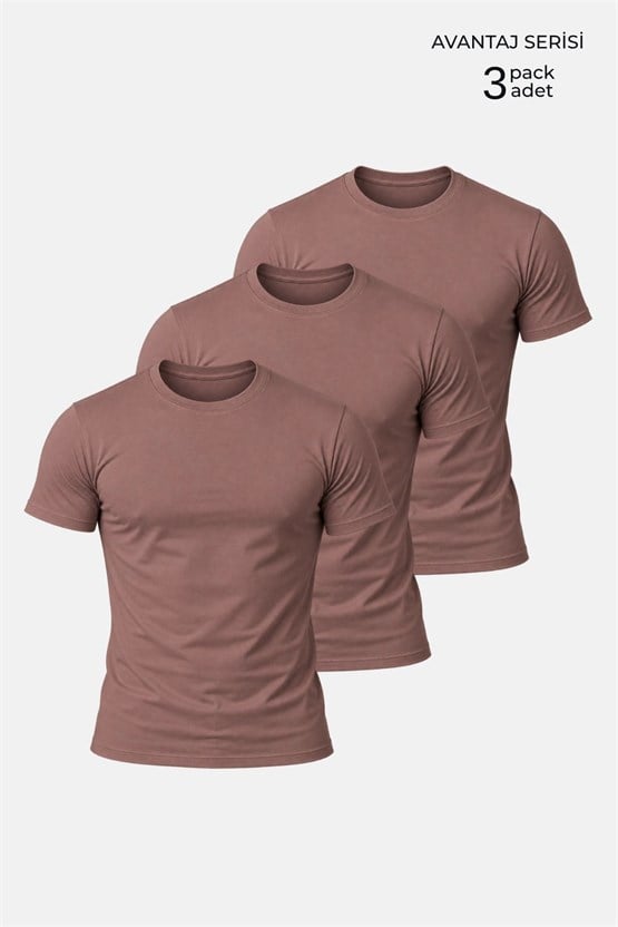 Mısırlı ORGANIC Pamuklu HERCULES Slim Fit Bisiklet Yaka Fanila Lavender