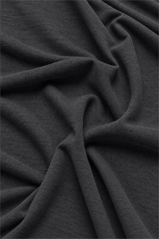 Mısırlı ORGANIC Pamuklu HERCULES Slim Fit Bisiklet Yaka Fanila Antrasit