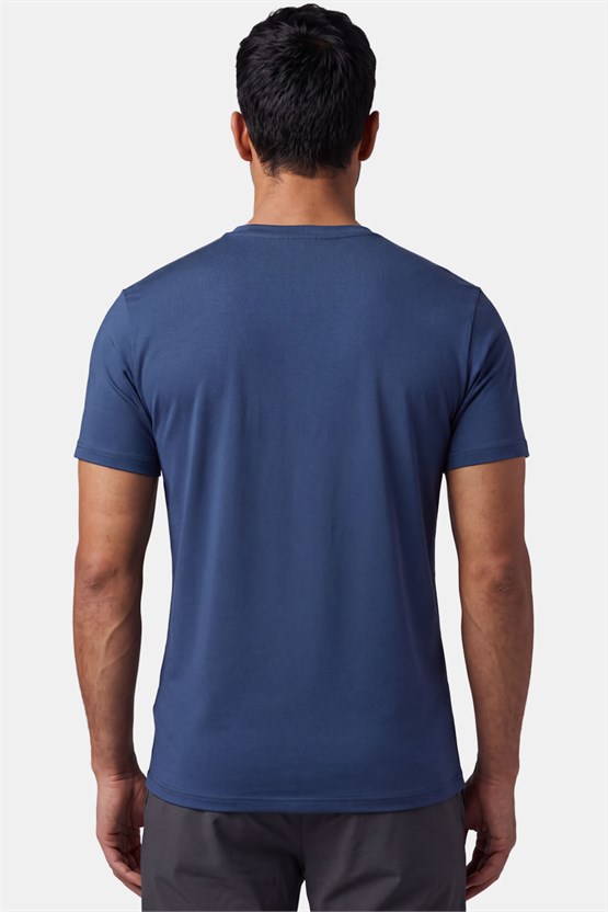 Mısırlı ORGANIC Pamuklu HERCULES Slim Fit Bisiklet Yaka Fanila Gece Mavisi
