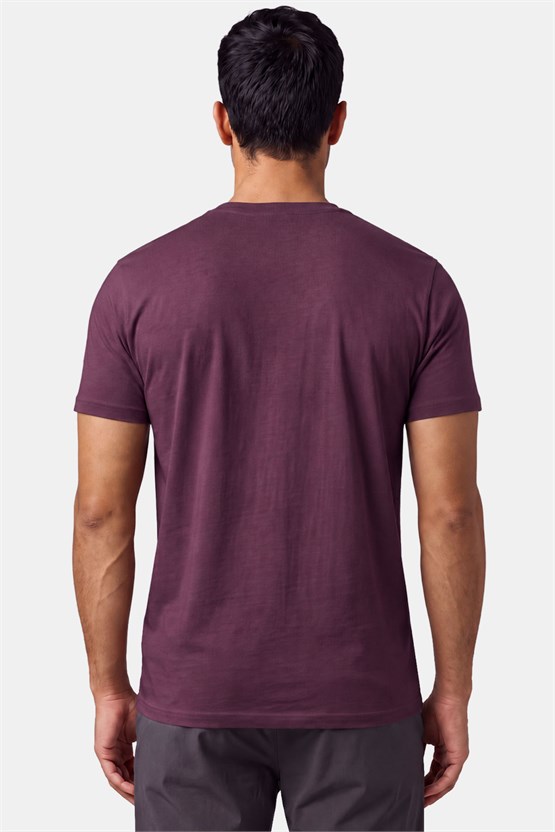 Mısırlı ORGANIC Pamuklu HERCULES Slim Fit Bisiklet Yaka Fanila Mor