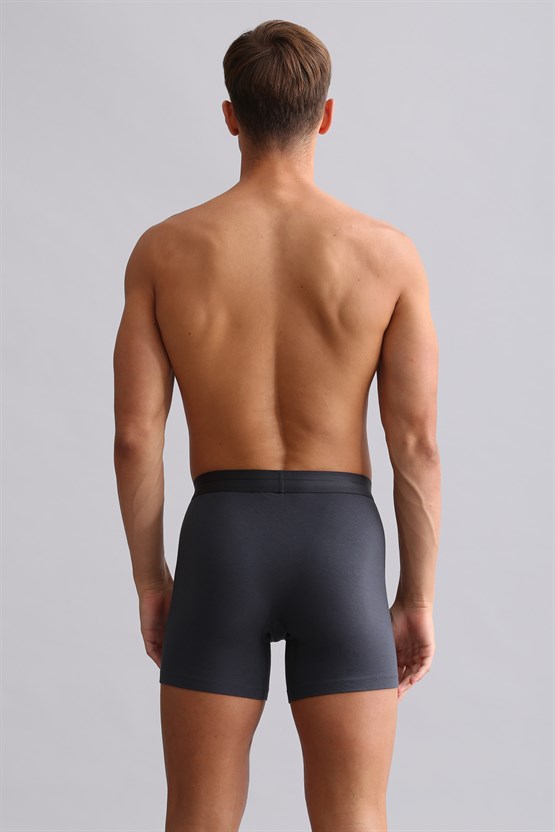 Mısırlı ORGANIC Pamuklu SPARTACUS PLUS PERFORMANCE Long Boxer Antrasit