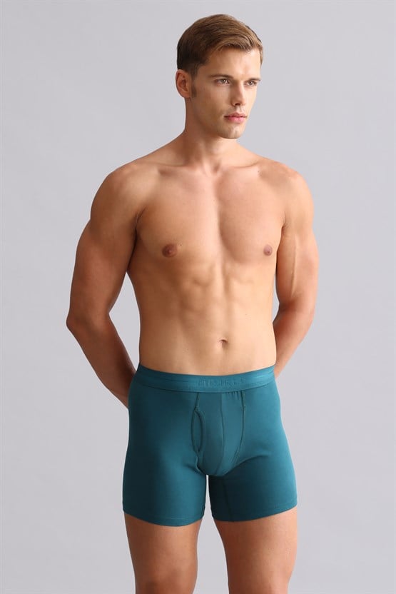 Mısırlı ORGANIC Pamuklu SPARTACUS PLUS PERFORMANCE Long Boxer Fit Green