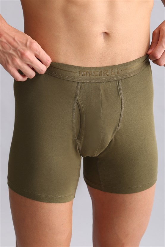 Mısırlı ORGANIC Pamuklu SPARTACUS PLUS PERFORMANCE Long Boxer Koyu Haki