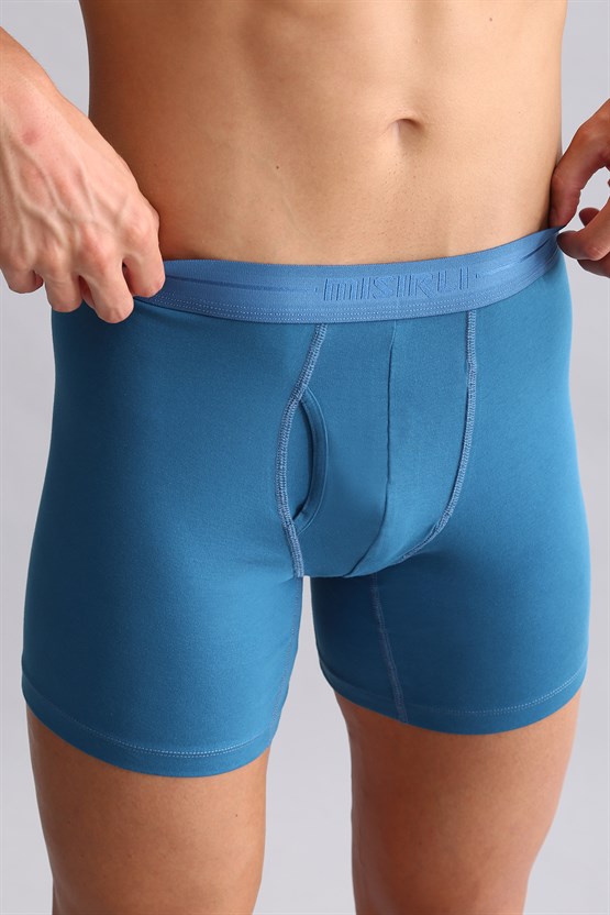 Mısırlı ORGANIC Pamuklu SPARTACUS PLUS PERFORMANCE Long Boxer Petrol Mavi
