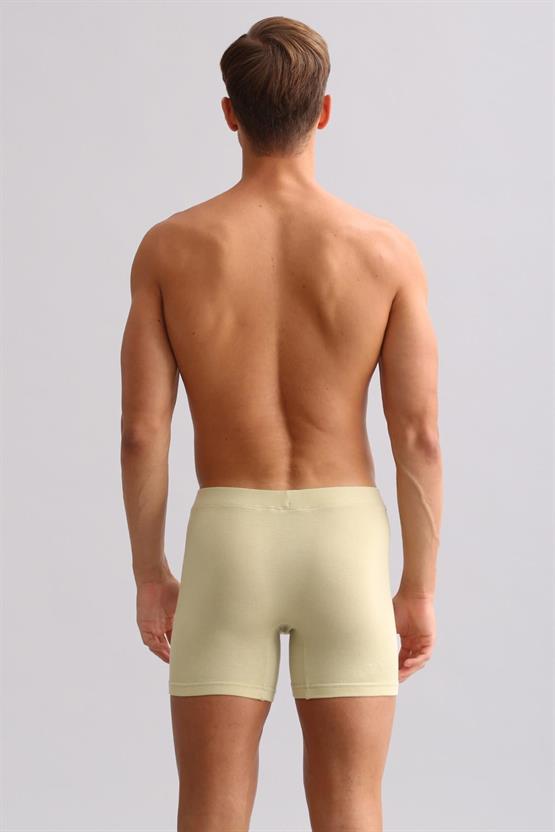 Mısırlı ORGANIC Pamuklu ZEUS LUXURY Regular Fit Metal Armalı Long Boxer Haki Ada