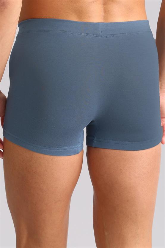 Mısırlı ORGANIC Pamuklu ZEUS LUXURY Regular Fit Metal Armalı Boxer Gece Mavisi