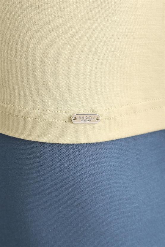 Mısırlı ORGANIC Pamuklu ZEUS LUXURY Regular Fit Bisiklet Yaka Sporcu Atlet / T-Shirt Haki Ada