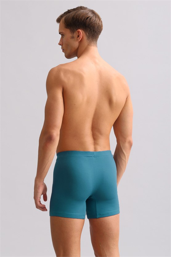 Mısırlı ORGANIC Pamuklu ZEUS LUXURY Regular Fit Metal Armalı Long Boxer Fit Green