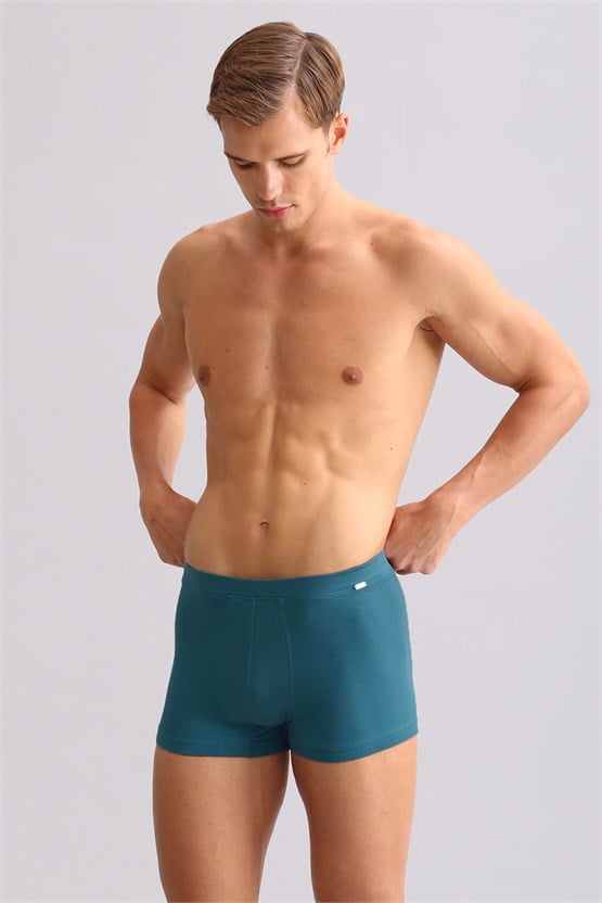 Mısırlı ORGANIC Pamuklu ZEUS LUXURY Regular Fit Metal Armalı Boxer Fit Green