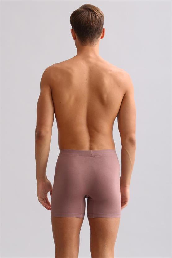 Mısırlı ORGANIC Pamuklu ZEUS LUXURY Regular Fit Metal Armalı Long Boxer Lavender