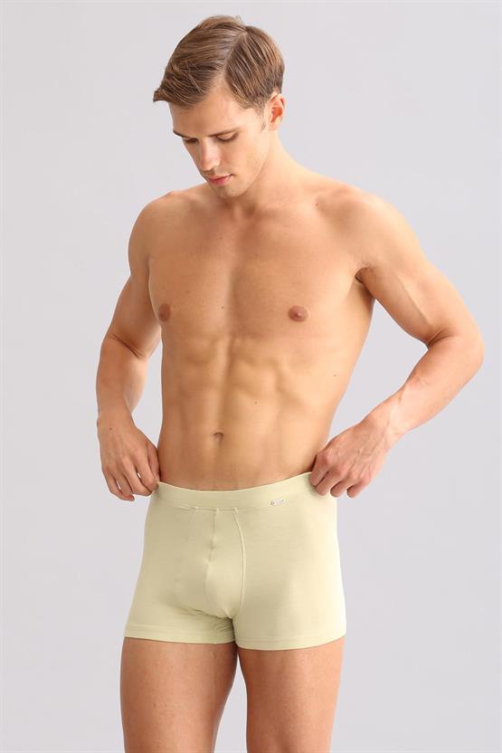 Mısırlı ORGANIC Pamuklu ZEUS LUXURY Regular Fit Metal Armalı Boxer Haki Ada