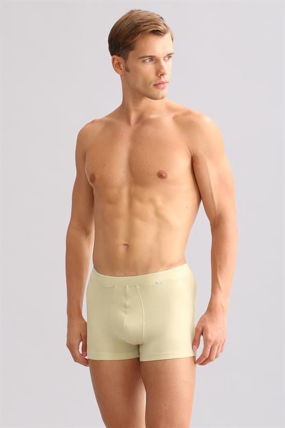 Mısırlı ORGANIC Pamuklu ZEUS LUXURY Regular Fit Metal Armalı Boxer Haki Ada