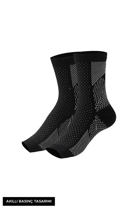 Mısırlı Unisex Ağrı Azaltıcı Sıkılaştırıcı Çorap Siyah