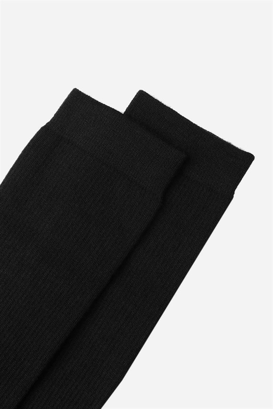 Mısırlı Unisex Bambu Özel Sıkılaştırıcı Teknolojiyle Uçuş ve Pilot Soket Çorap Siyah