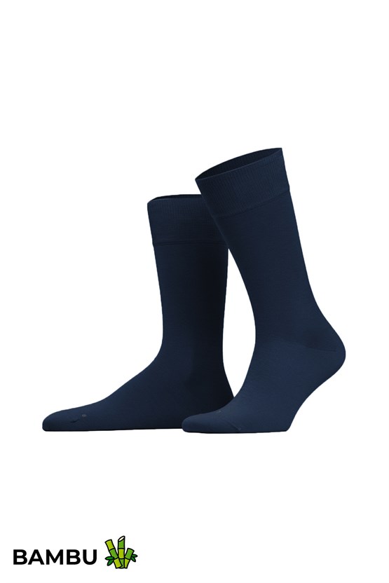 Mısırlı Unisex Bambu Soket Çorap Likralı Lacivert