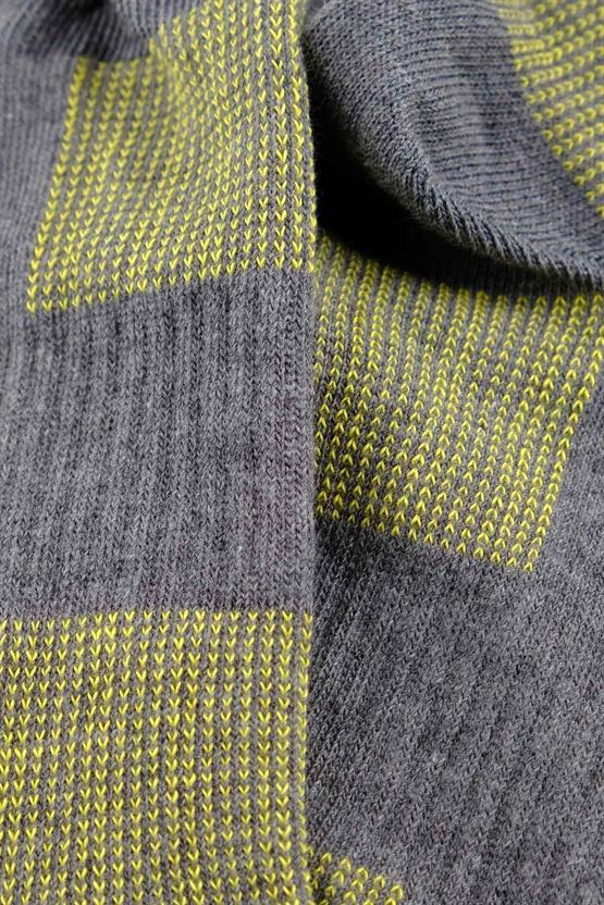 Mısırlı Unisex Coolmax 2 Çift Özel Paketli Kısa Konç Çorap Gri