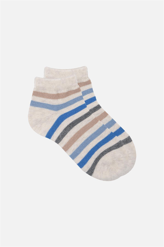 Mısırlı Unisex Pamuklu 3 Çift Çocuk Patik Çorap Çok Renkli